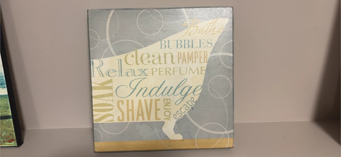 Bathroom themed wall art