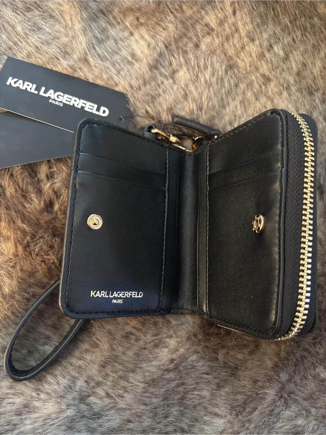 Karl Lagerfeld Paris NEW Black/Gold Wallet image indicator(5)