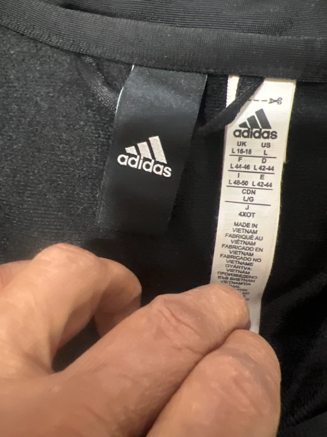 Adidas Black Track Jacket - Size L - photo 3