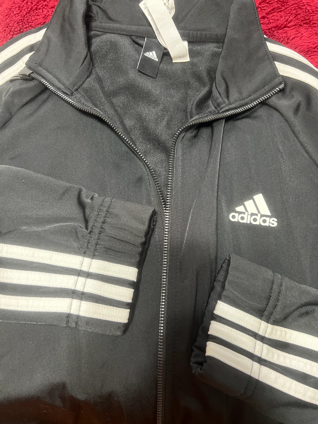 Adidas Black Track Jacket - Size L - photo 2