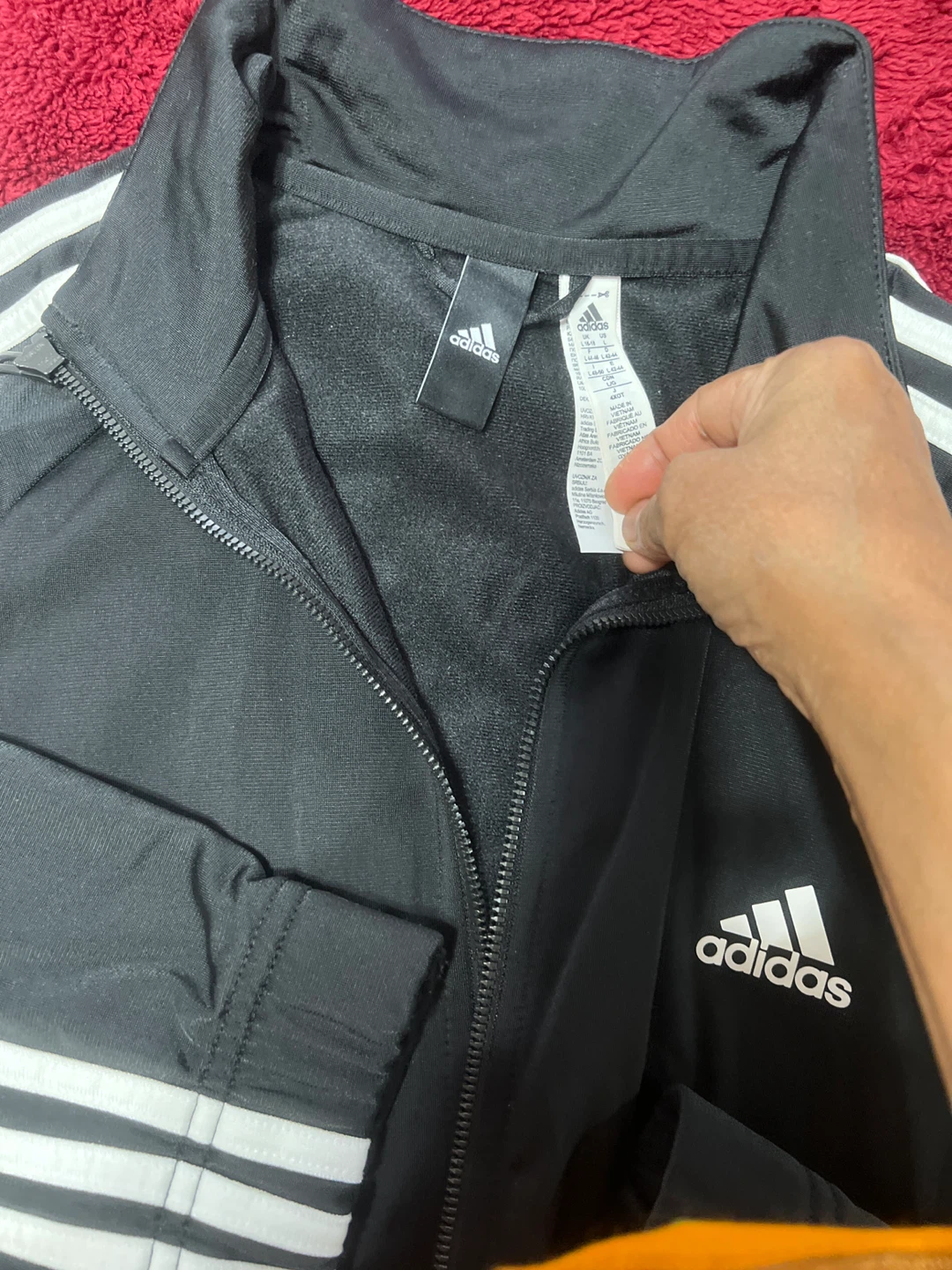 Adidas Black Track Jacket - Size L