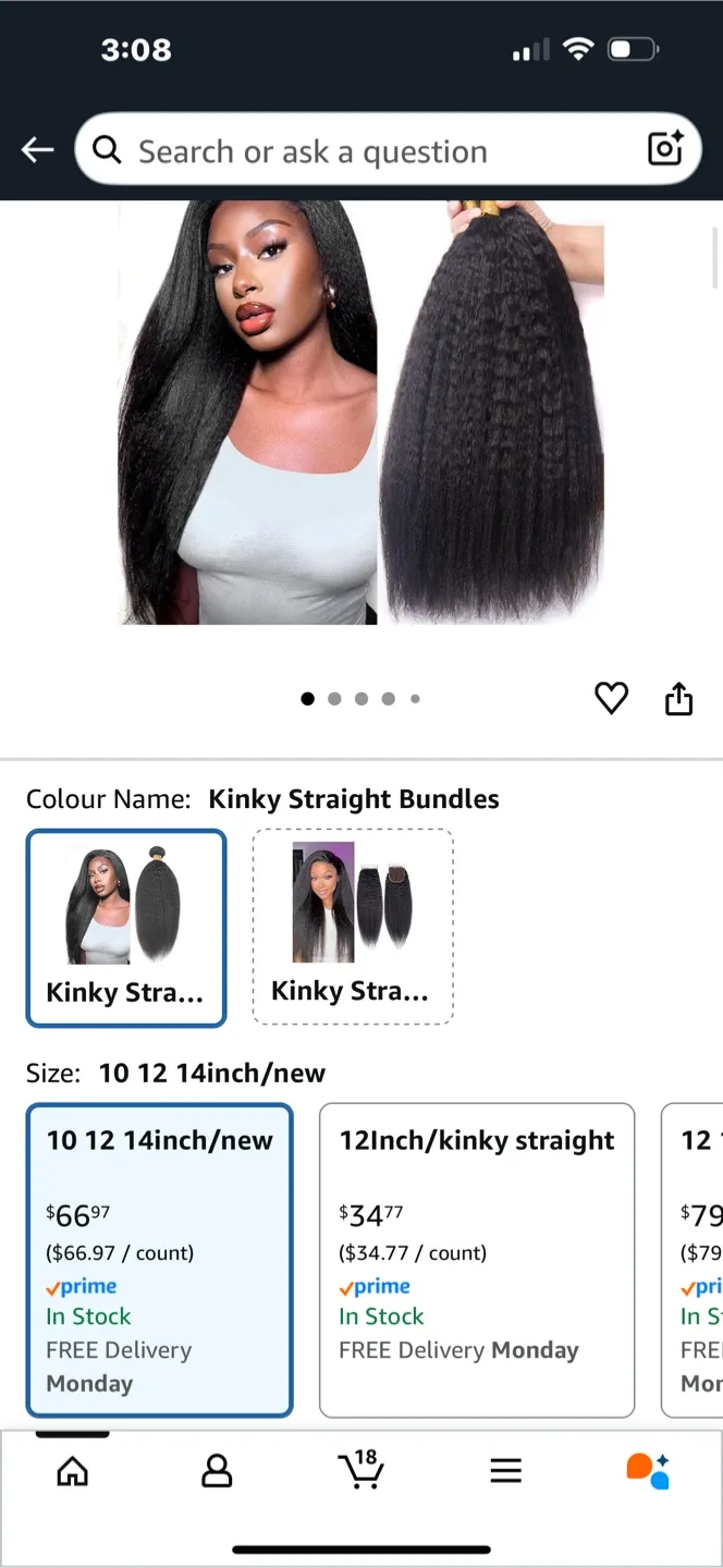 Kinky Straight Bundles 10-14 inch-human hair image indicator(2)
