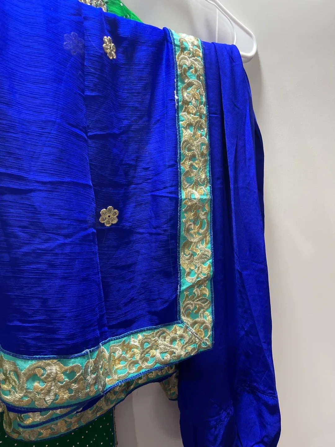 Green & Blue Embroidered Salwar Kameez image indicator(2)