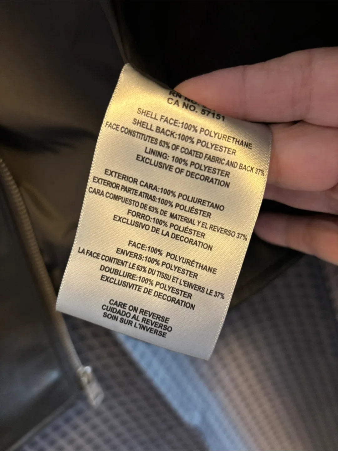 Levi's Black Faux Leather Jacket - Size Small image indicator(8)