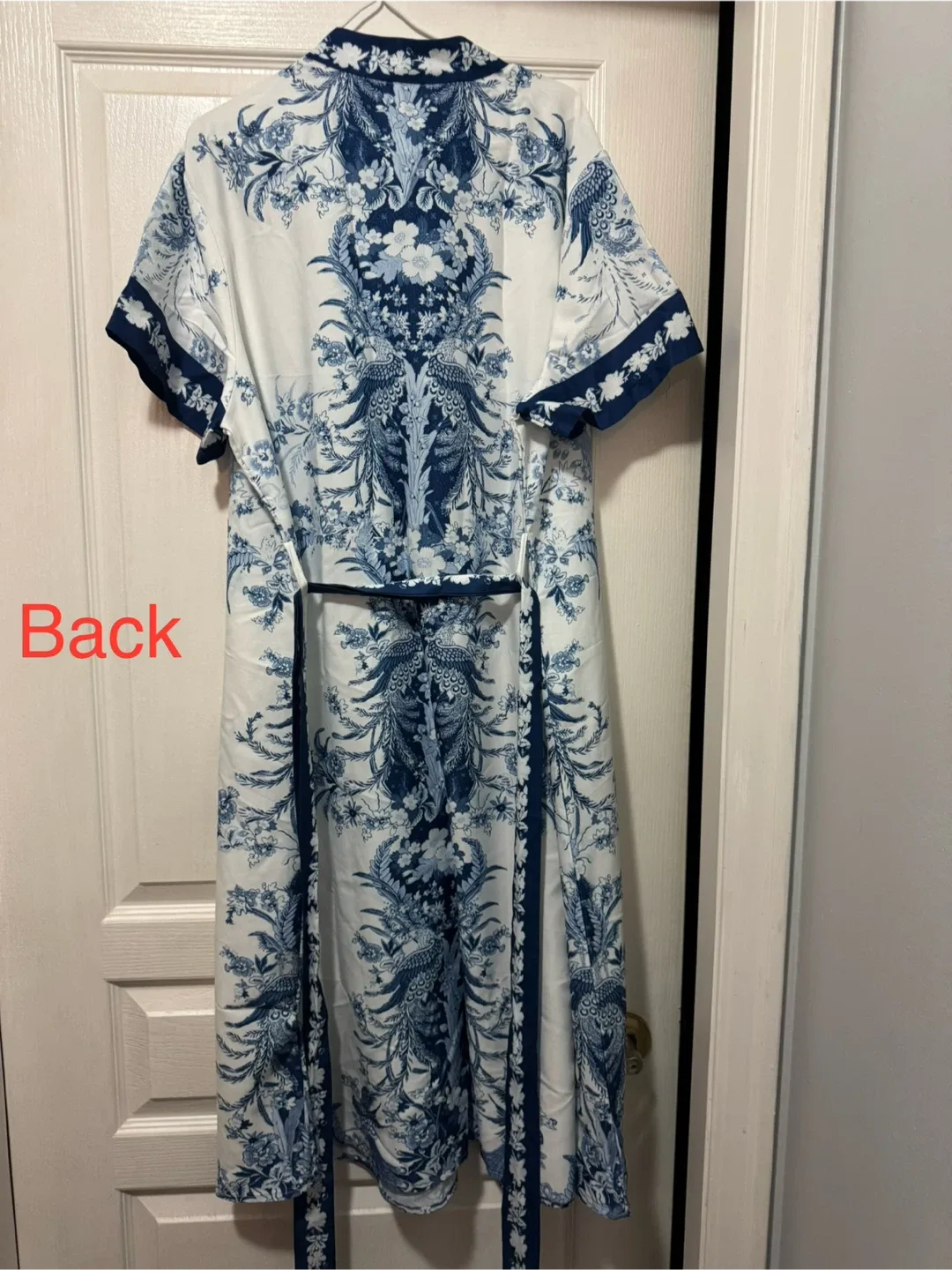 Floral Print Dress - Blue & White size 2x image indicator(3)