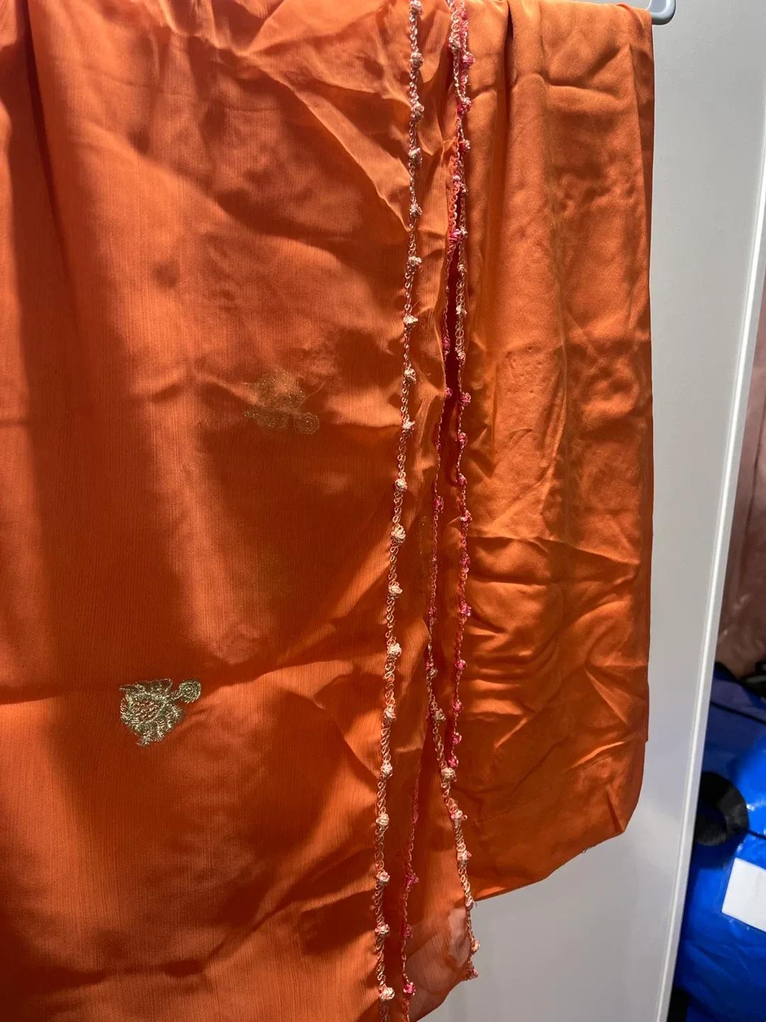 Orange Embroidered Salwar Kameez Suit image indicator(2)