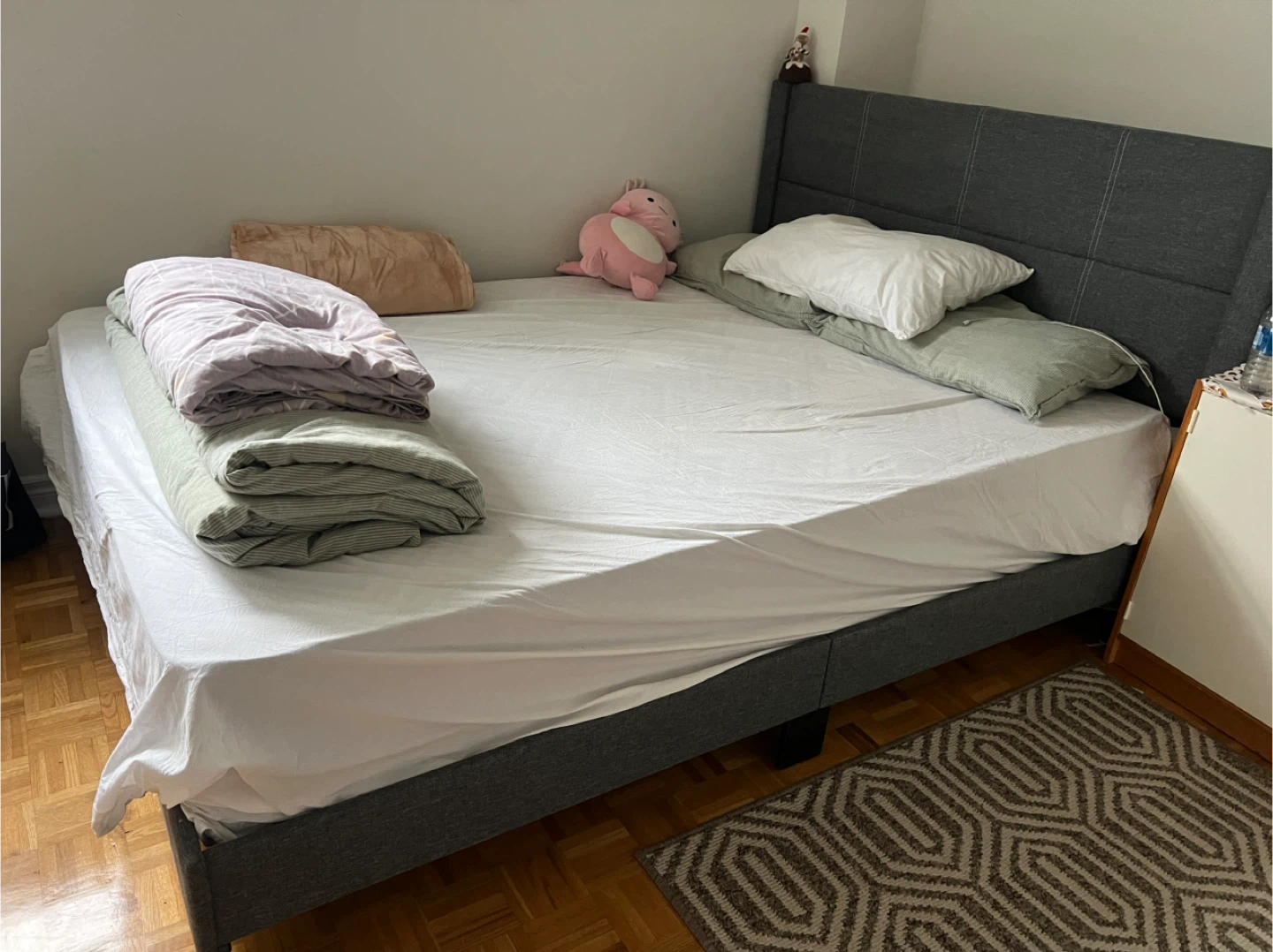 Queen Size Bed Frame - Grey