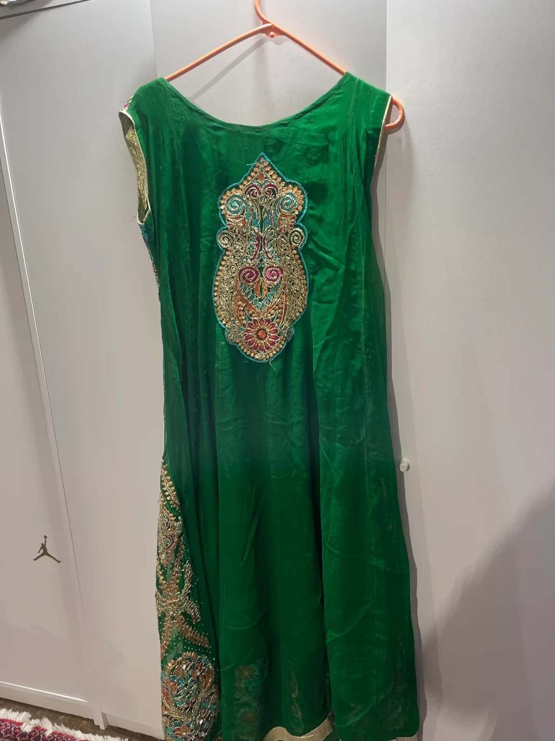 Green Embroidered Dress image indicator(4)