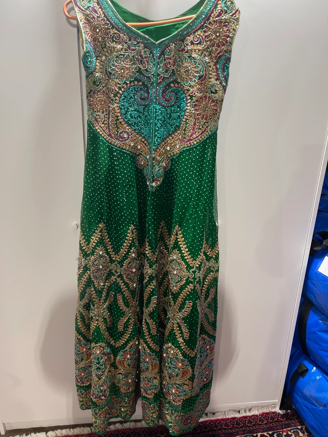 Green Embroidered Dress