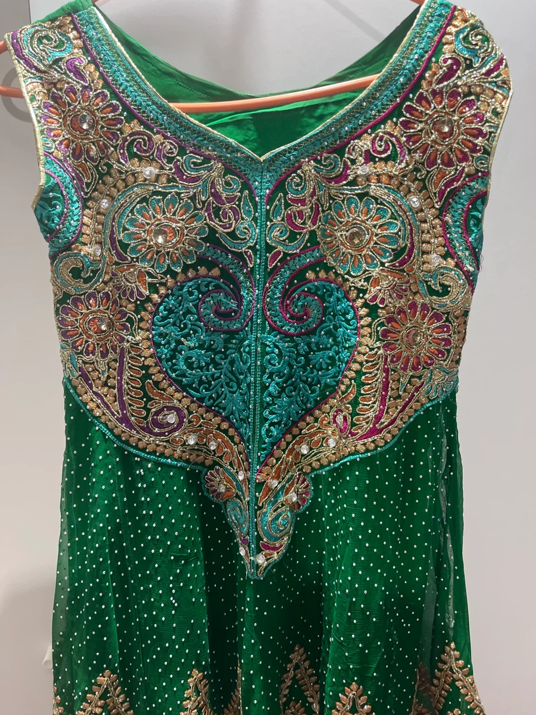 Green Embroidered Dress - photo 2