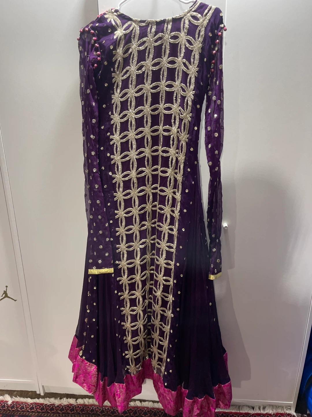 Purple Embroidered Dress - photo 5