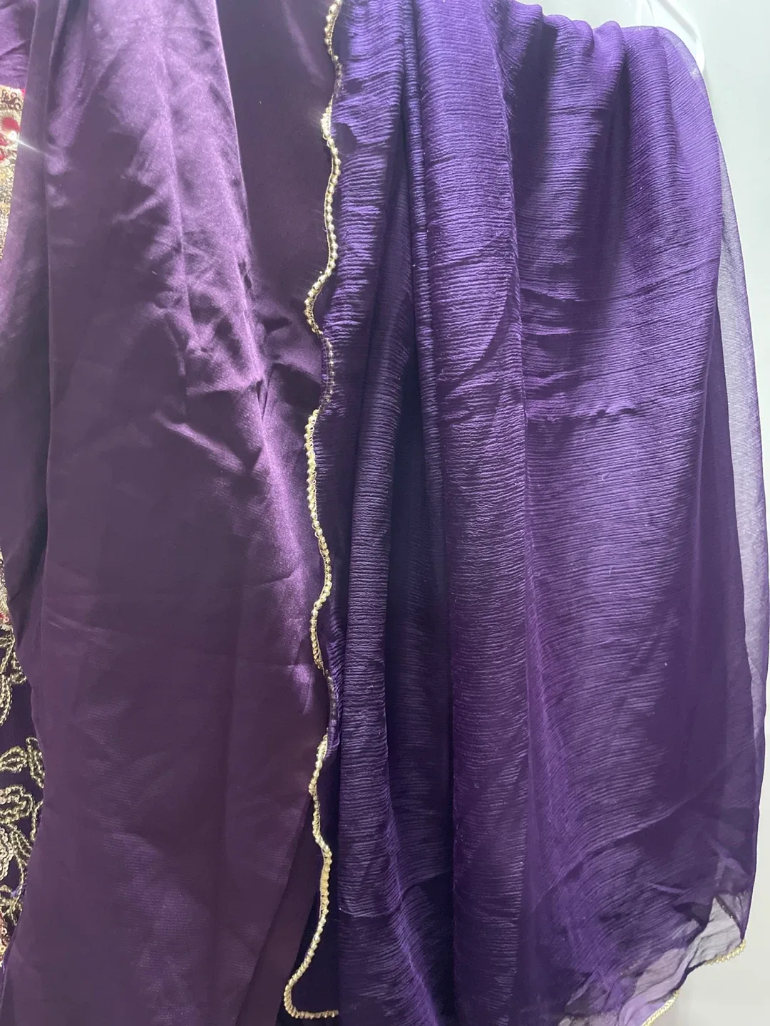 Purple Embroidered Dress image indicator(2)