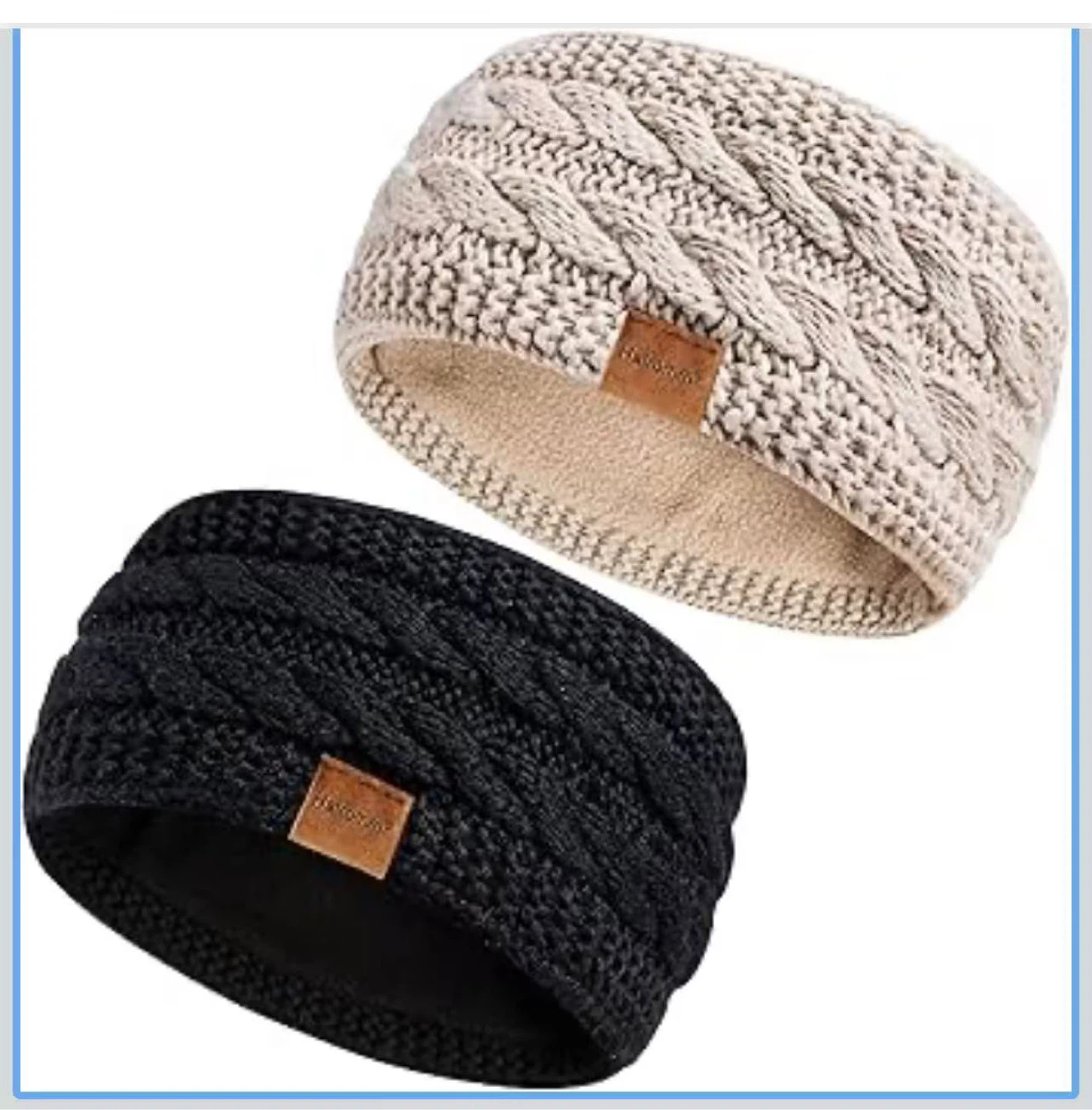 Braided Knit Headband - Warm Wool Material