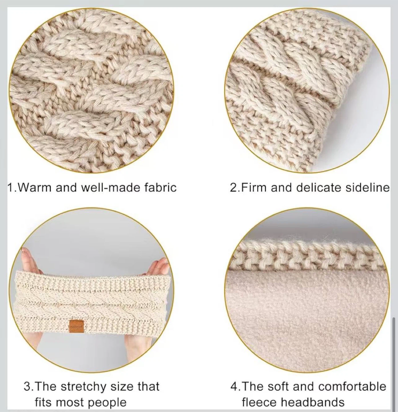 Braided Knit Headband - Warm Wool Material - photo 5