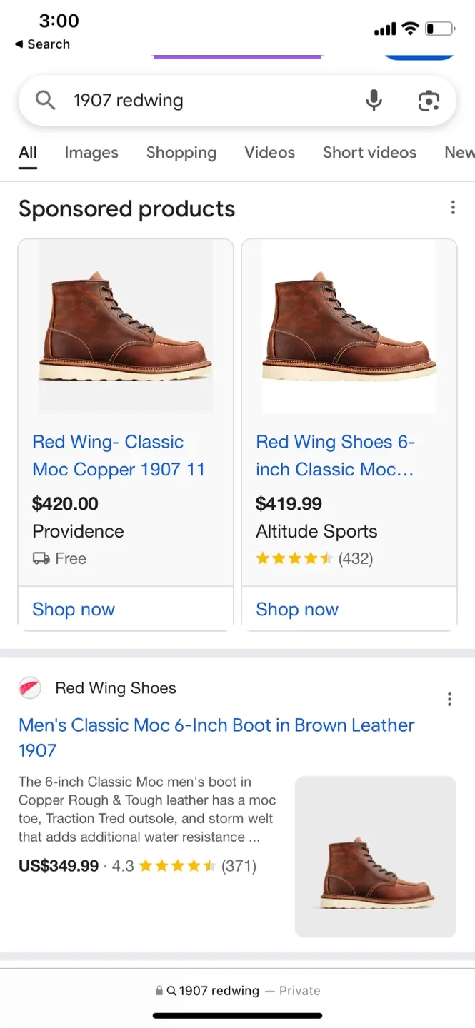 Red Wing 1907 Moc Toe Boots, Size 9 image indicator(7)