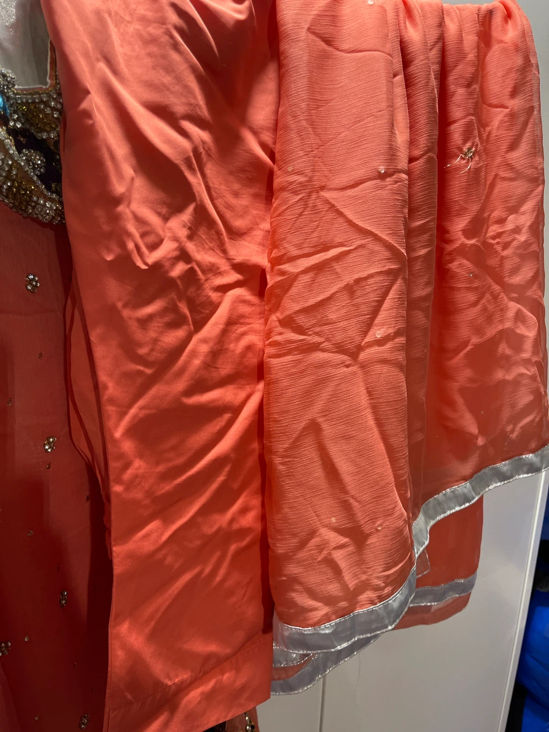 Coral Embellished Indian Outfit - photo 2