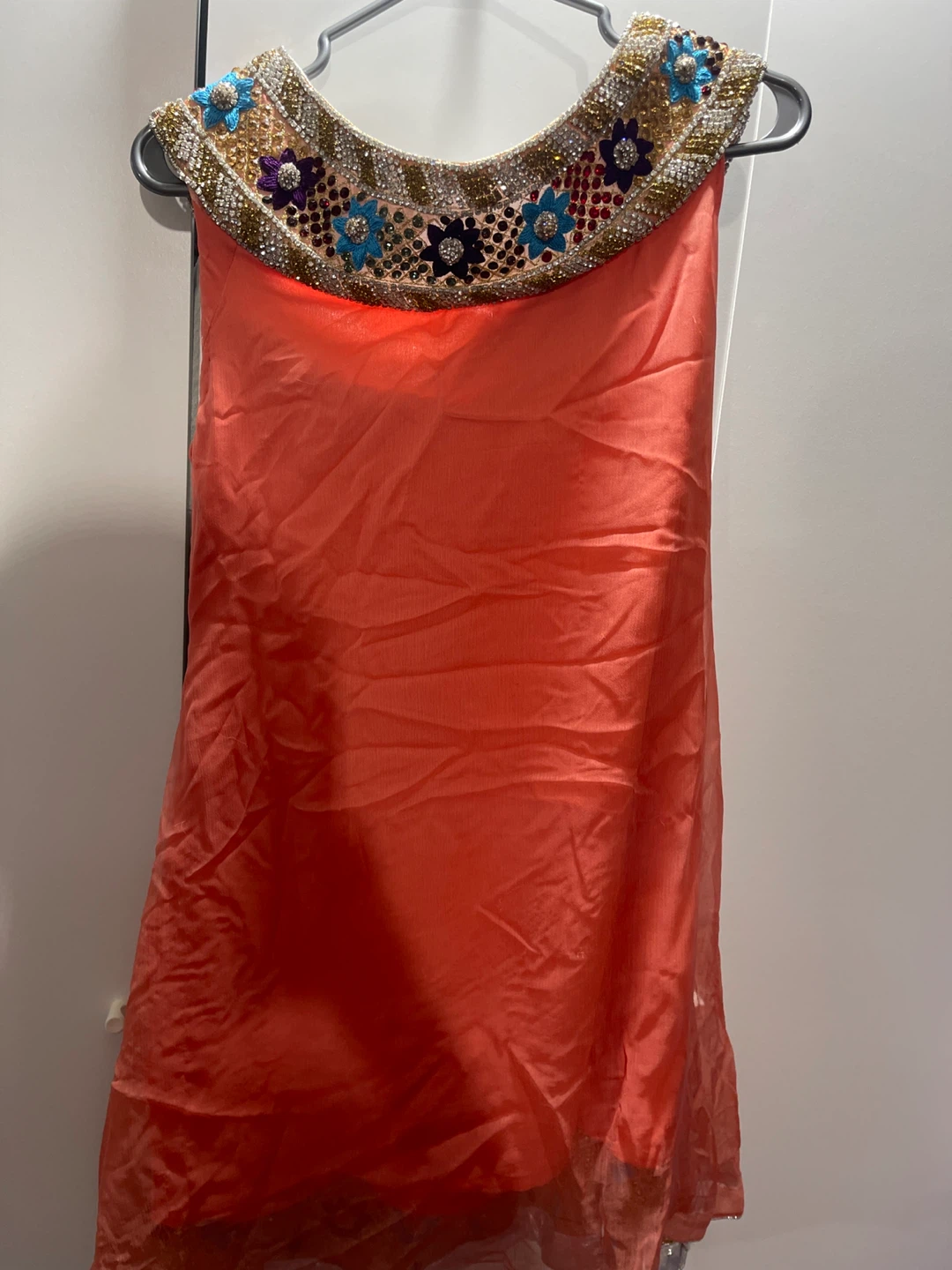 Coral Embellished Indian Outfit - photo 5