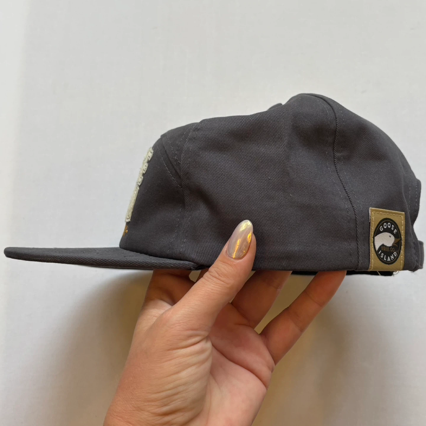 Goose Island Beer Hat Cap Adjustable Dark Grey Flat Bill Brewery - photo 4