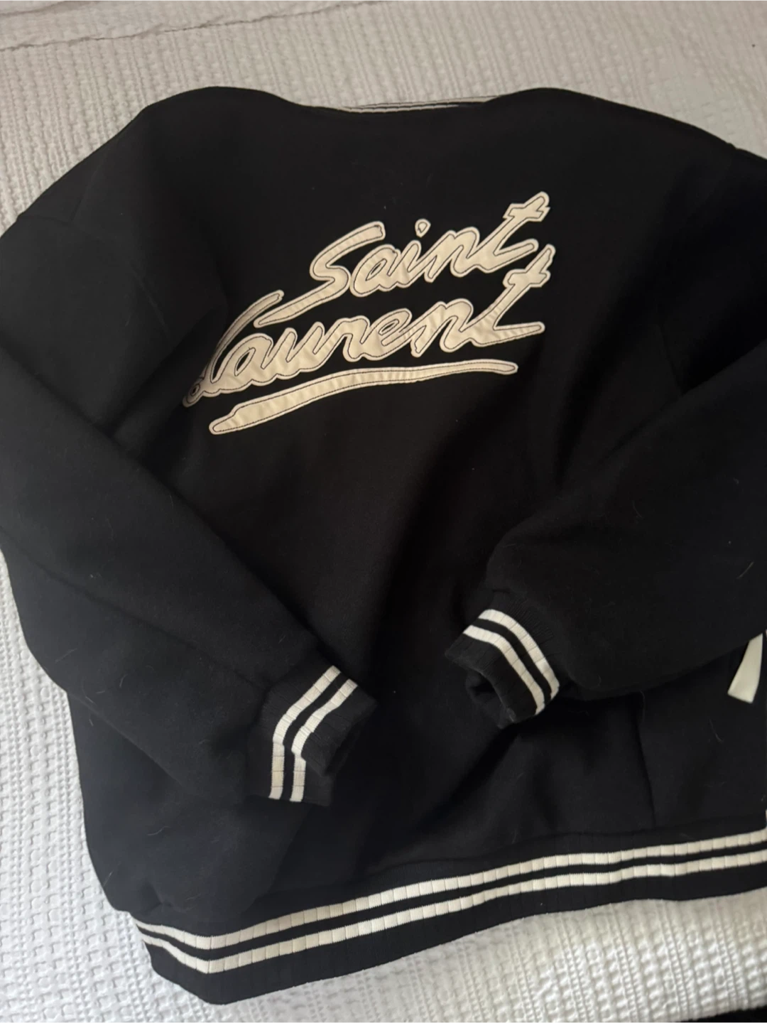 Saint Laurent Black Varsity Jacket - photo 3