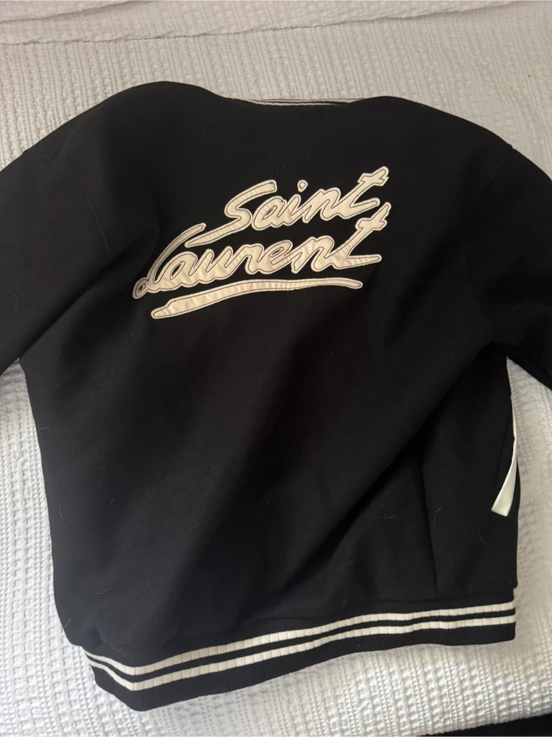 Saint Laurent Black Varsity Jacket - photo 2