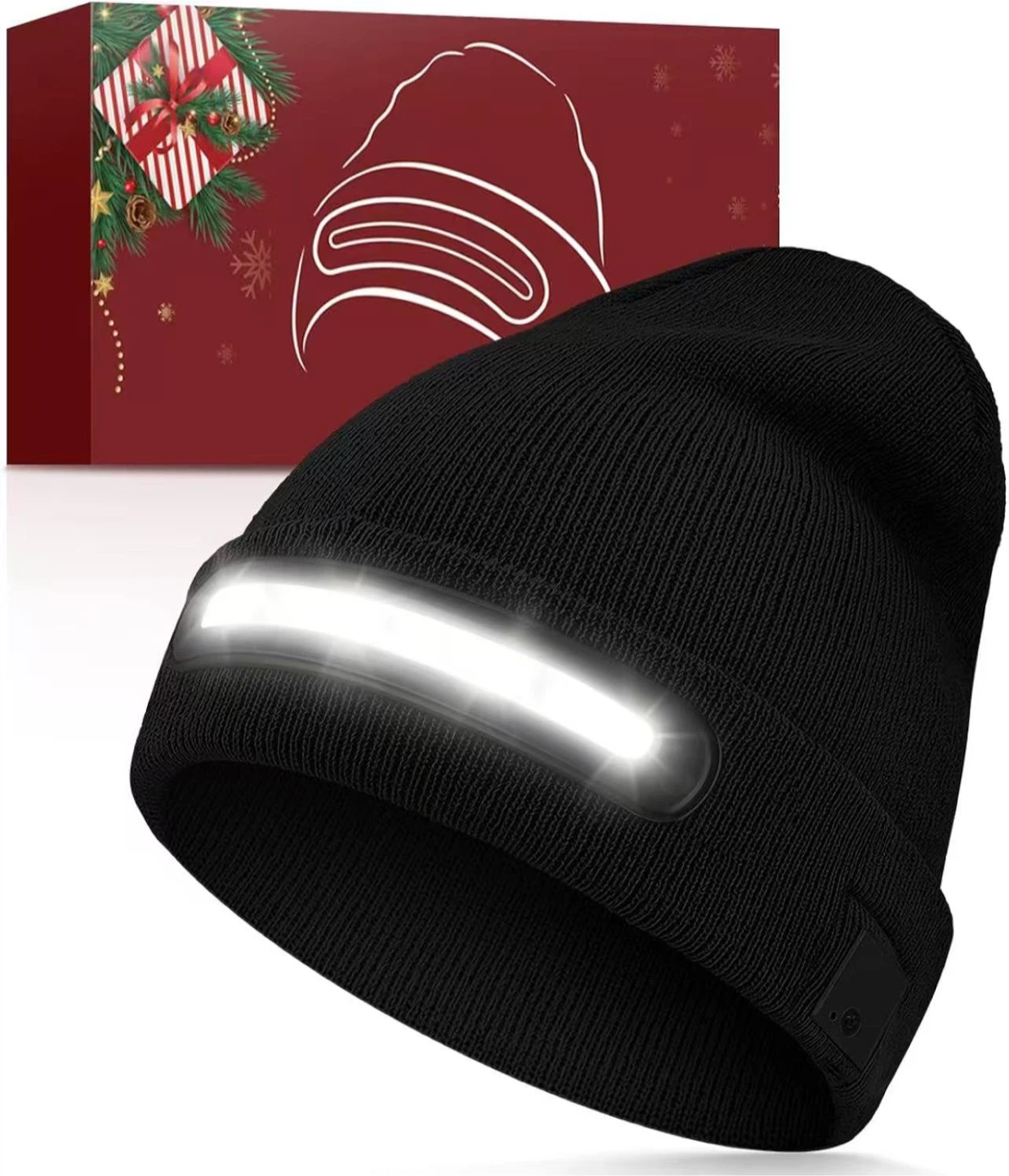 LED Beanie with Light - USB-C Rechargeable