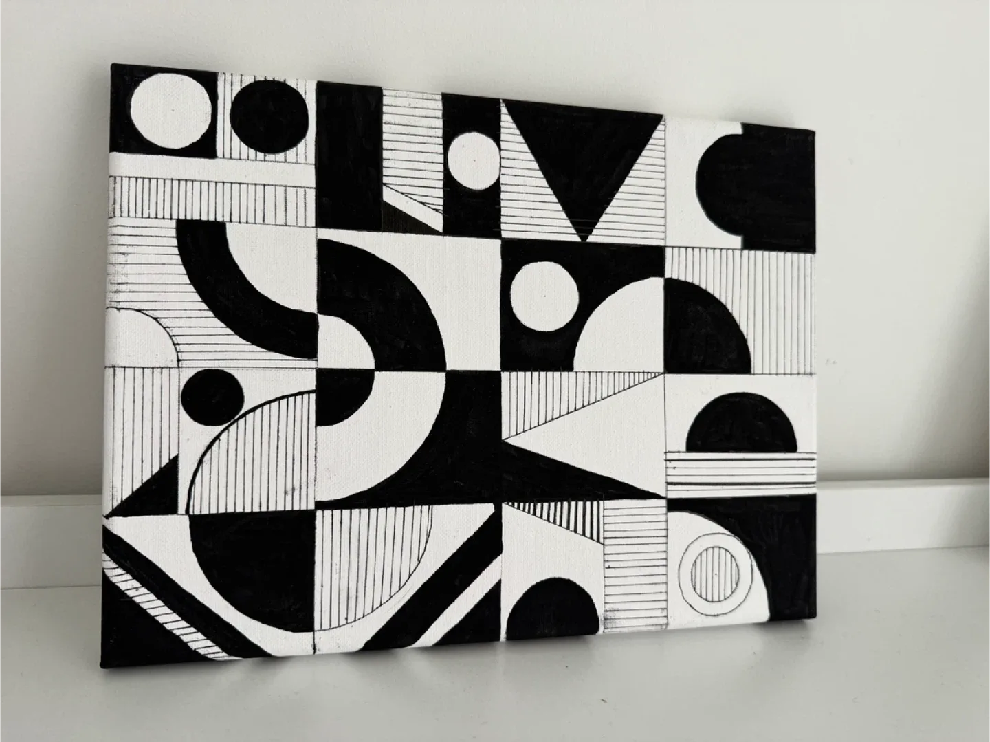 Black & White Abstract Canvas Art image indicator(9)