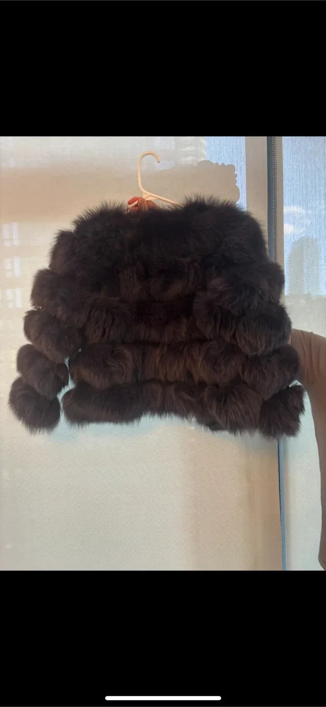 Real fur jacket in black image indicator(2)