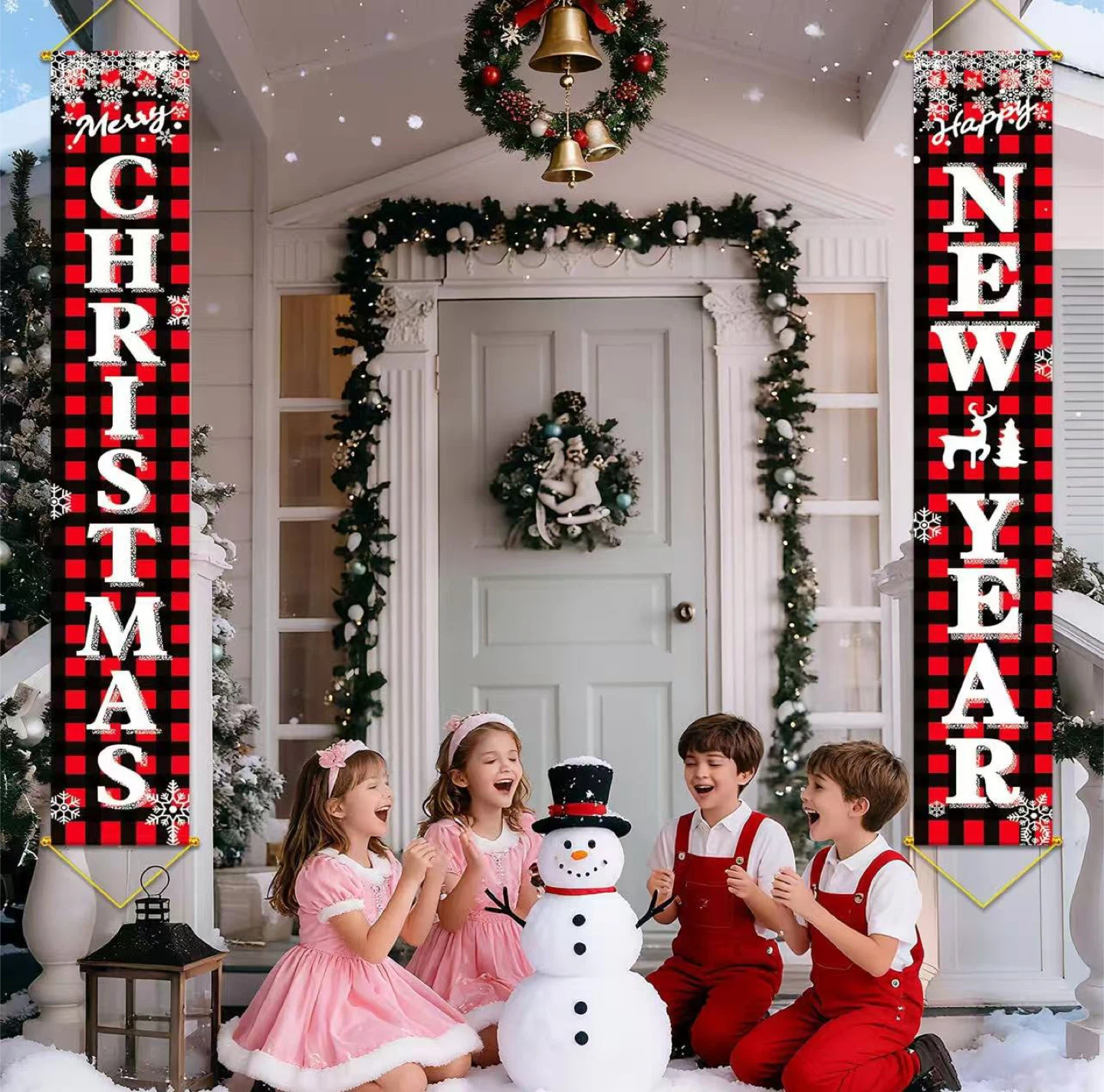 Christmas/New Year Porch Banners - 71" x 12"