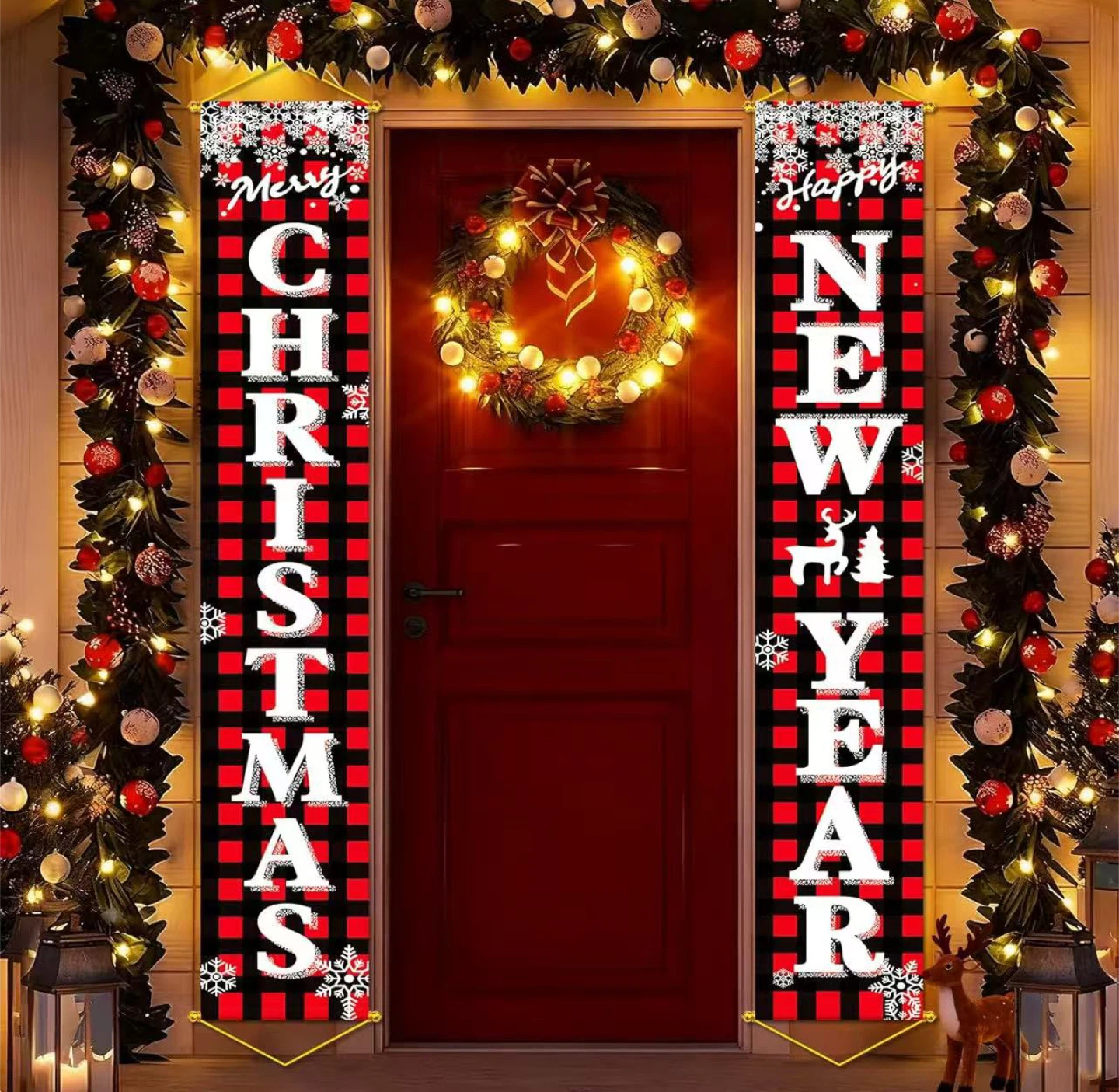 Christmas/New Year Porch Banners - 71" x 12" - photo 2