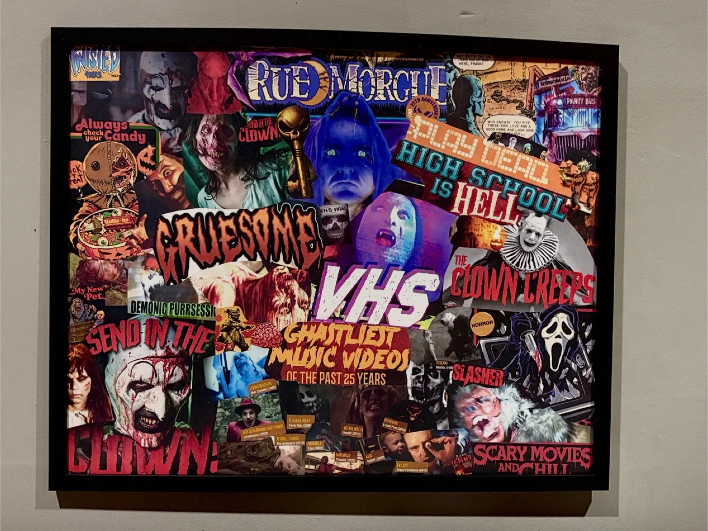 Horror Movie Collage Art thumbnail