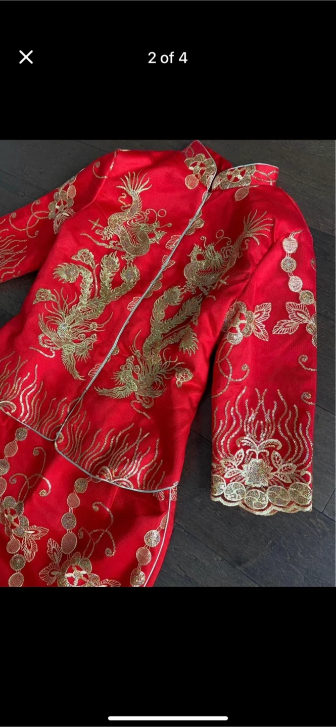 Red Chinese Wedding Dress - photo 4
