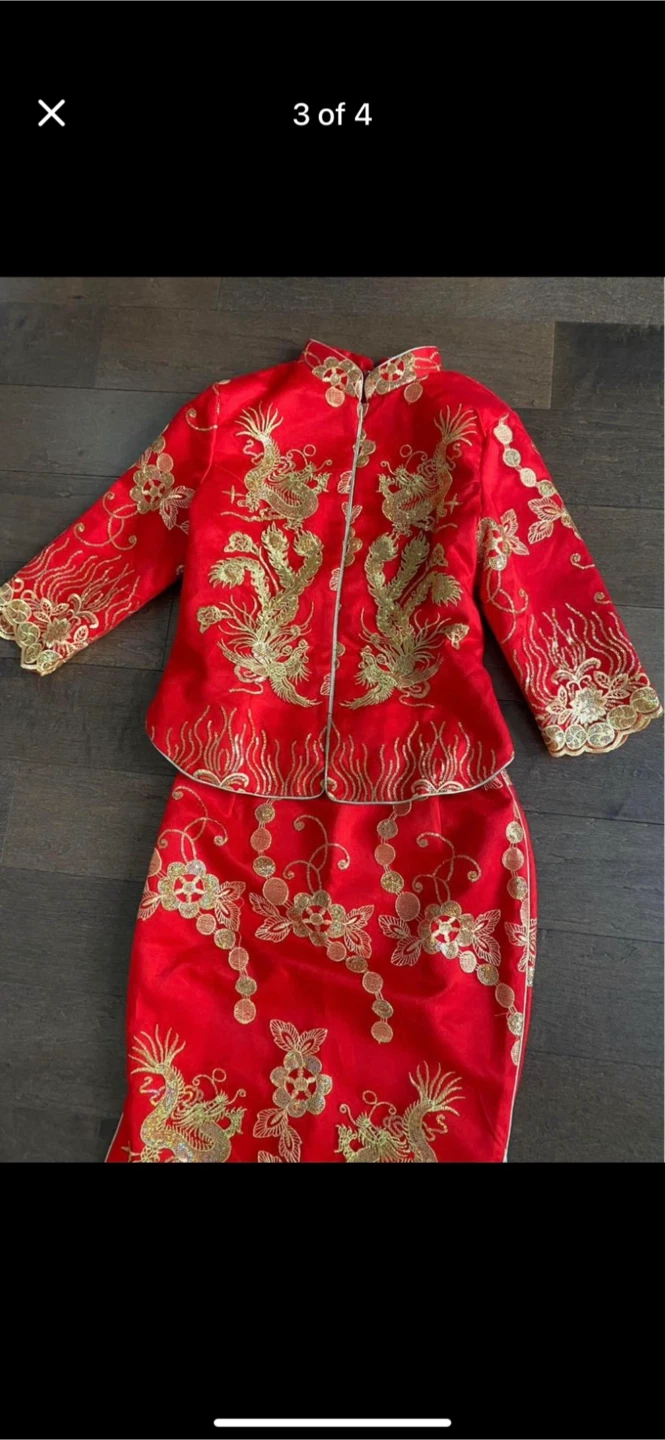 Red Chinese Wedding Dress - photo 2