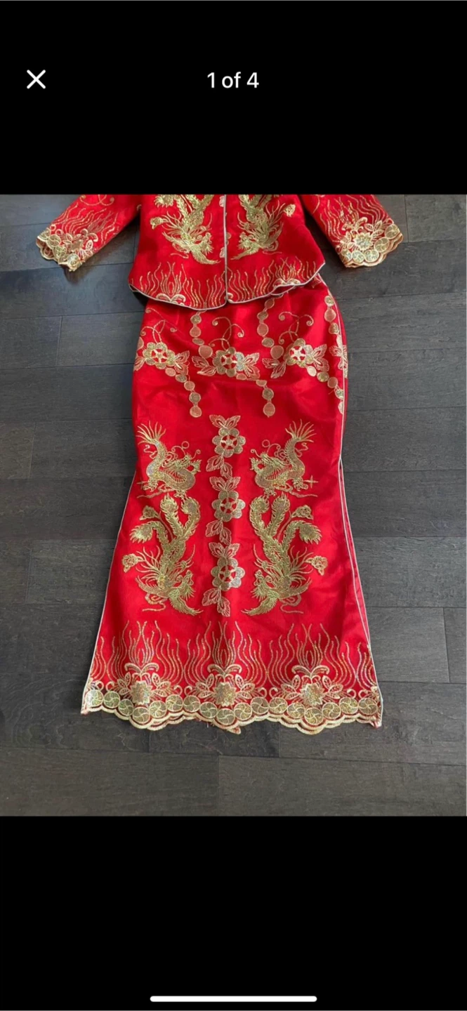 Red Chinese Wedding Dress - photo 3