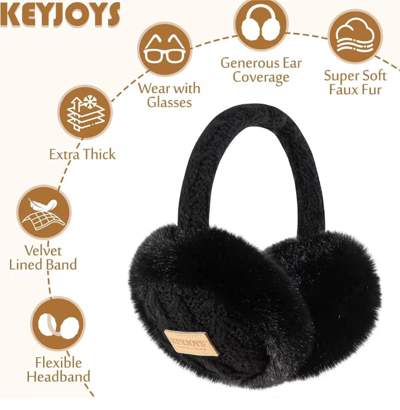 Black Fleece Earmuffs - New - photo 2