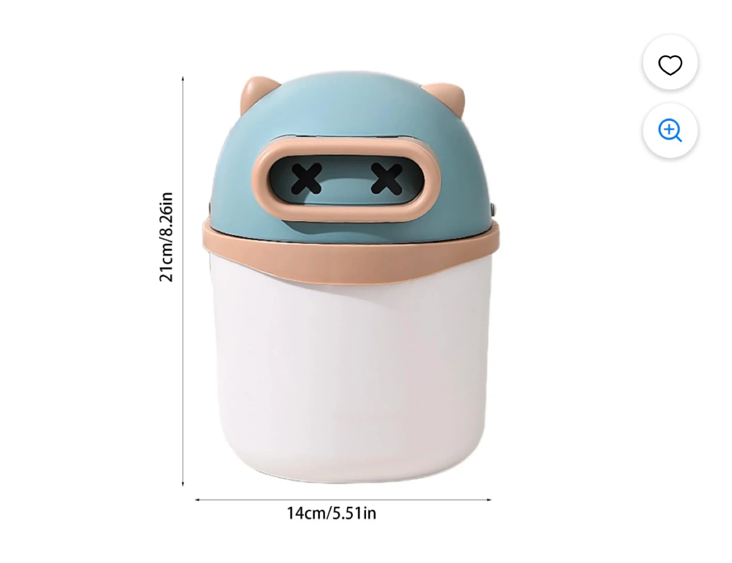 Cute Mini Desktop Trash Can - Blue - photo 3
