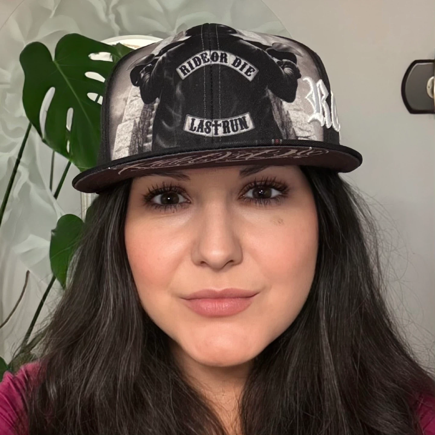 Ride Or Die Snapback Hat Motorcycle Biker Graphic Flat Bill