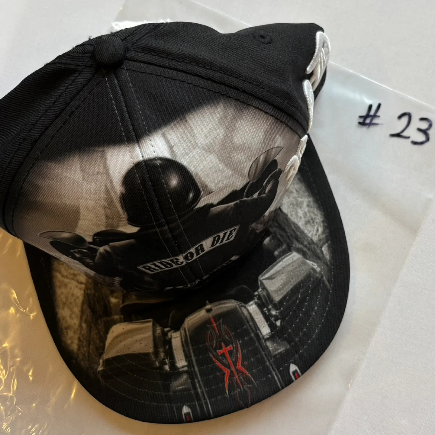 Ride Or Die Snapback Hat Motorcycle Biker Graphic Flat Bill image indicator(9)