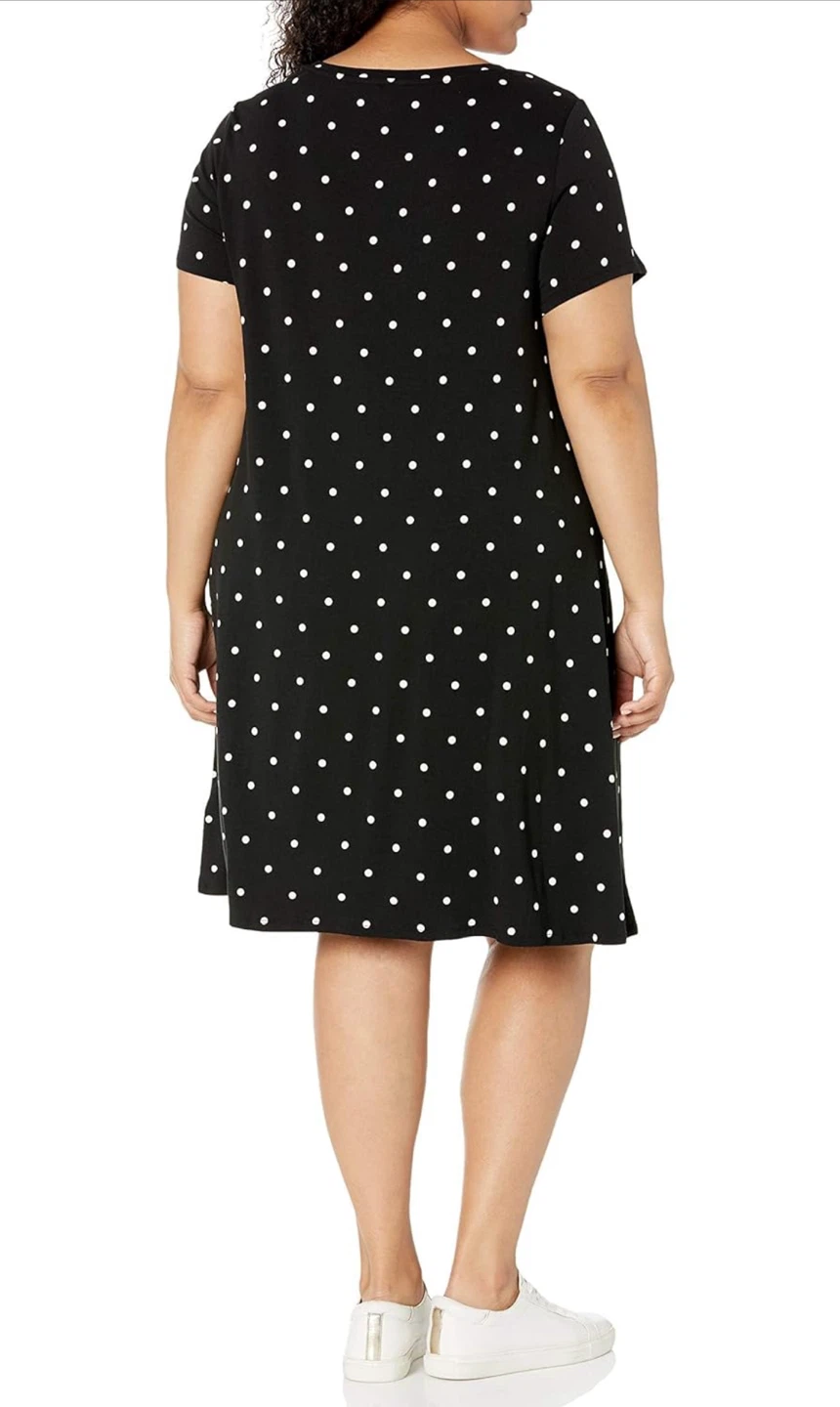 NEW! Amazon Essentials Short-Sleeve Scoop Neck Swing Dress - photo 3