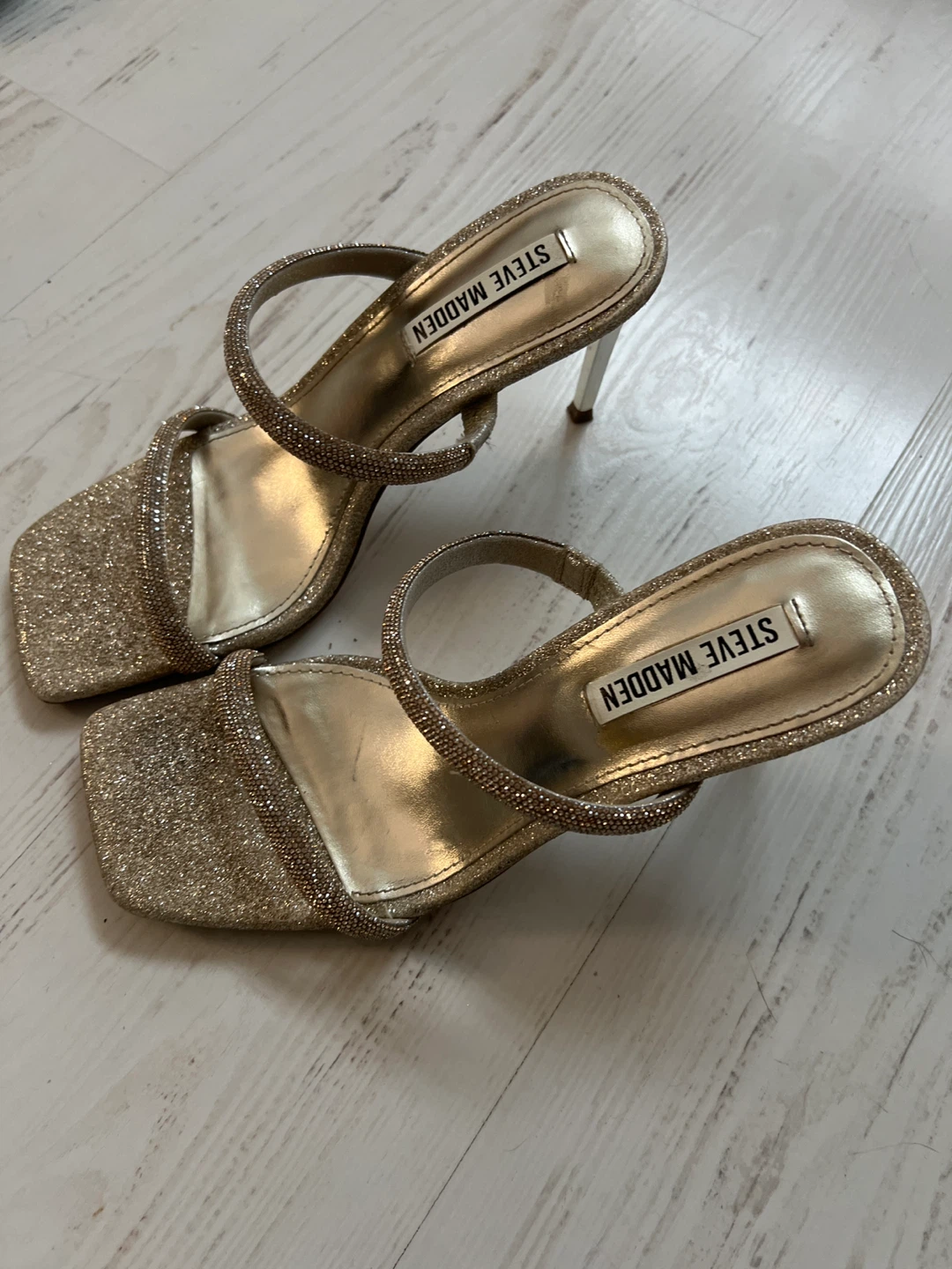 Steve Madden Gold Heels, Size 7