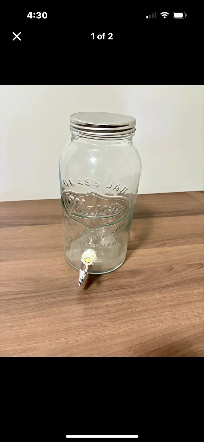 Mason Glass Jar Reusable Drink Dispenser - 4L image indicator(5)