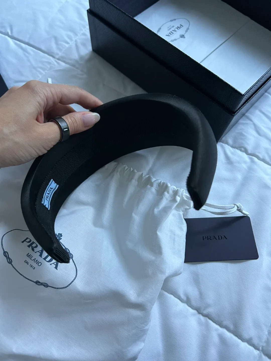 Prada Cerchietto Headband - Black image indicator(2)