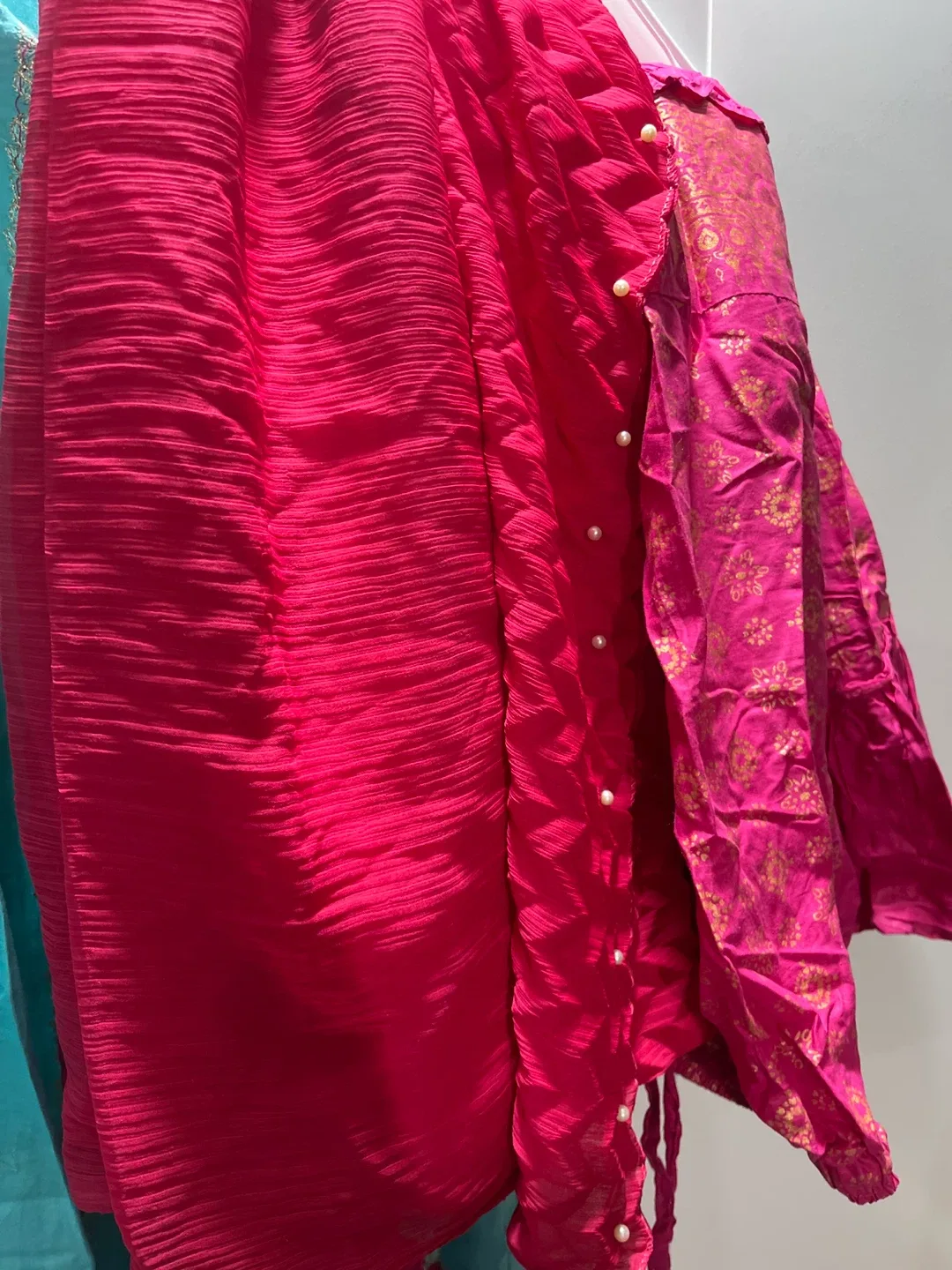 Ladies' Blue Embroidered Kurti Set image indicator(2)