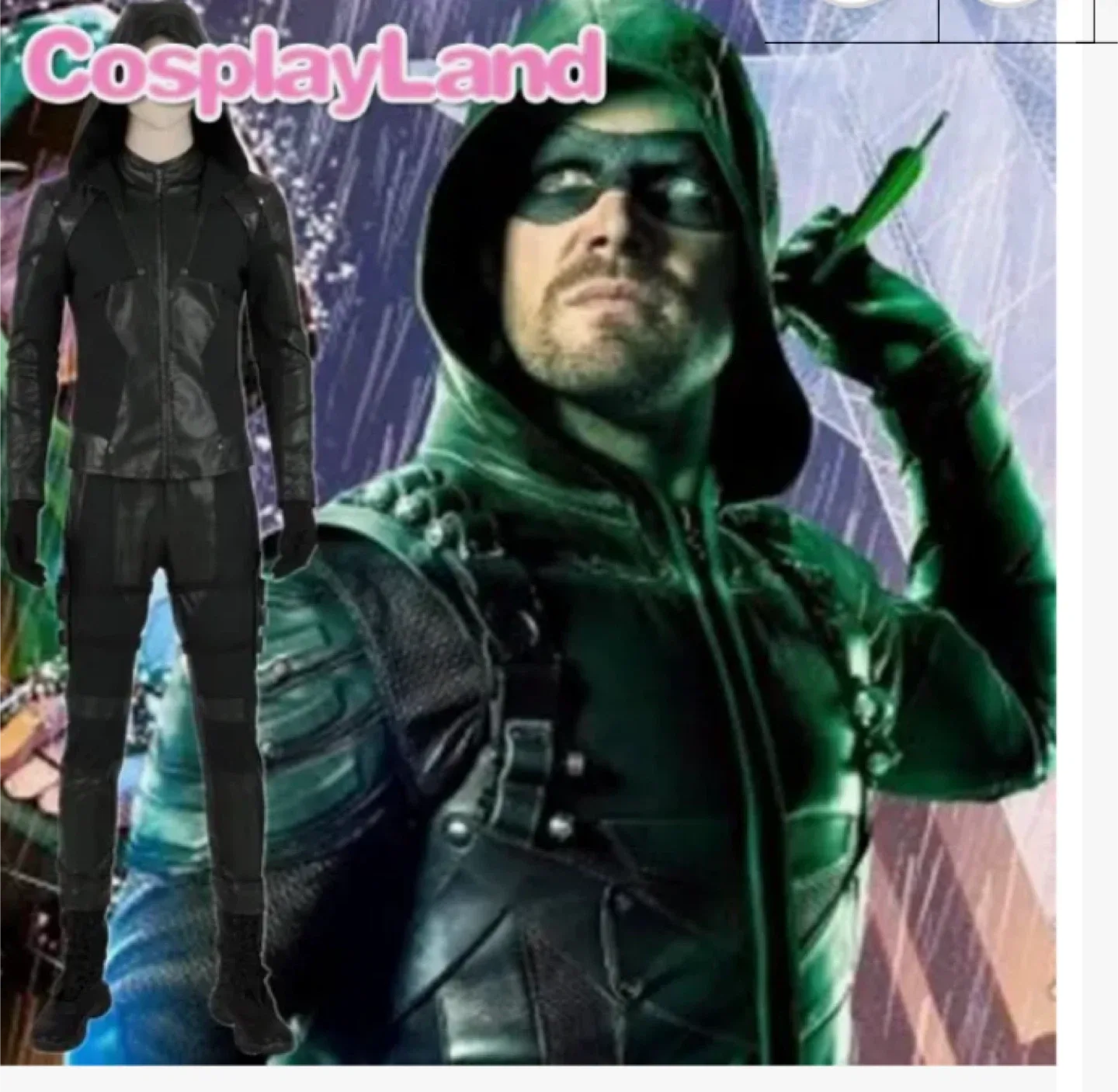 Adult  L/xl Green Arrow Cosplay Costume thumbnail
