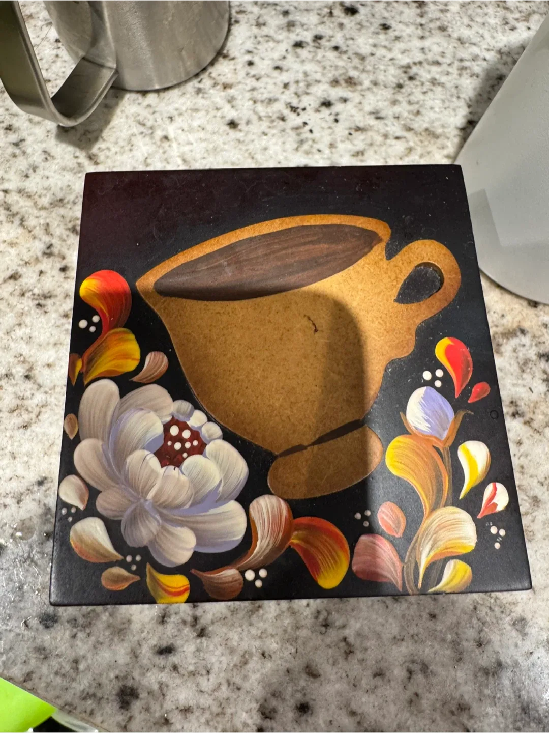 Hand Painted Wooden Napkin Holder thumbnail