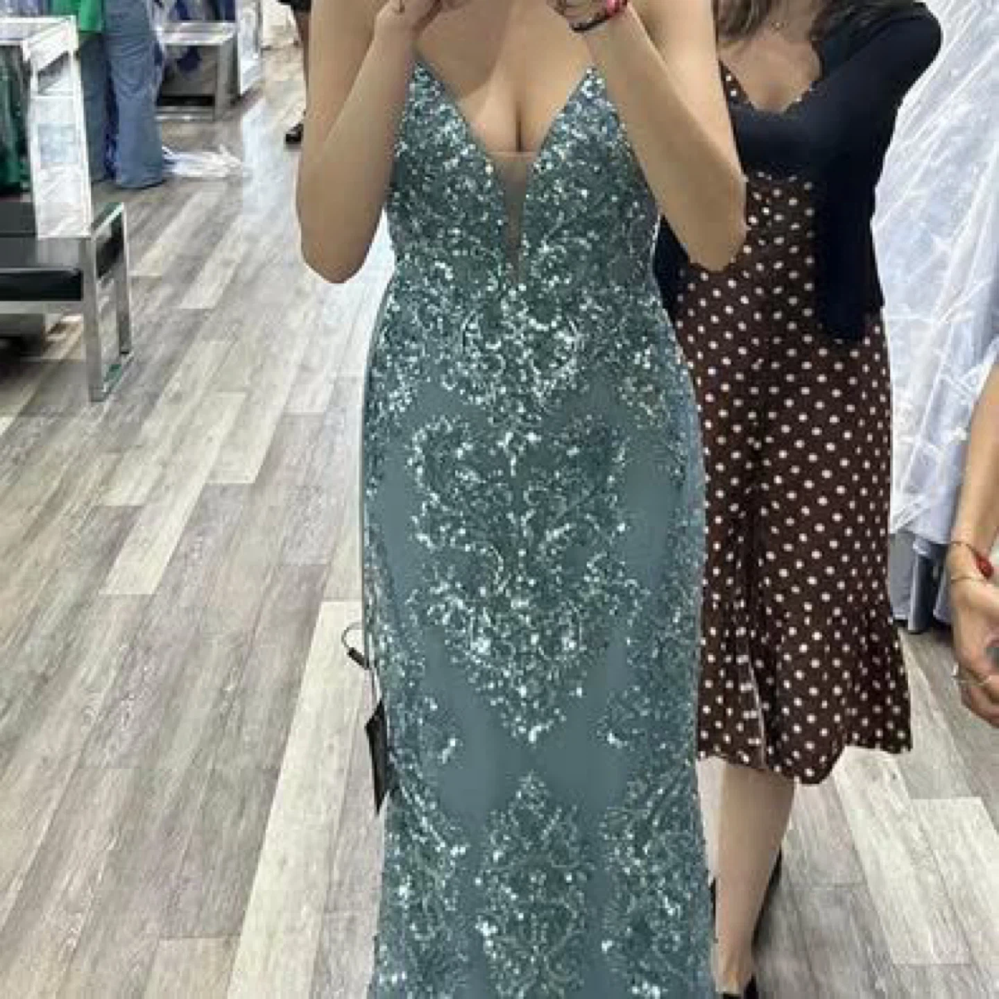 Sequin Embellished Formal Gown