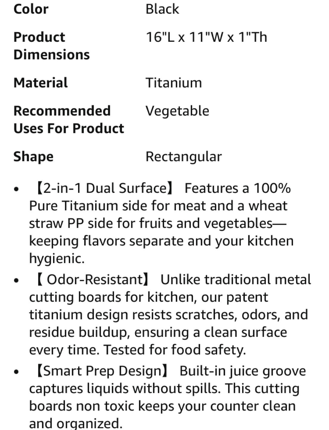 YC-10 Titanium Cutting Board - 16" x 11" - photo 2