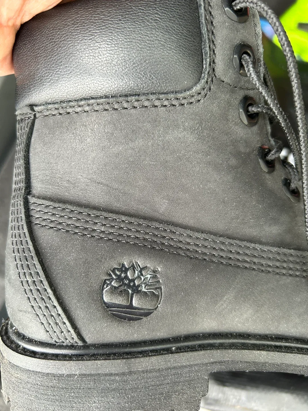 🥕Timberland Black Leather Boots, Size 6M image indicator(2)