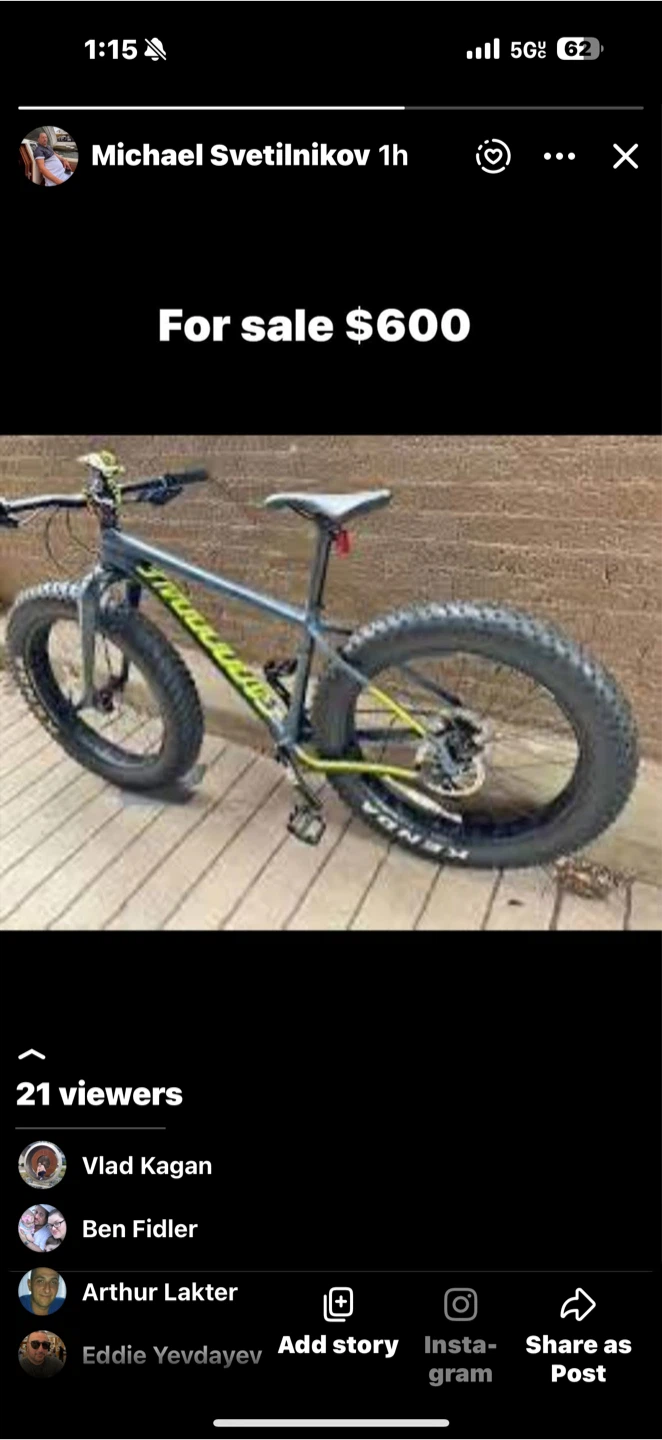 Mongoose Fat Tire Bike - $600