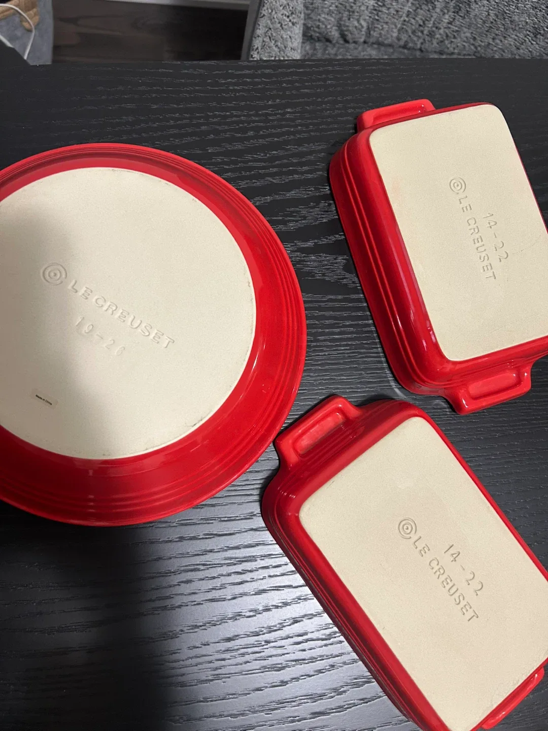 Le Creuset new red casserole dish set -  value of 195$+tax image indicator(4)