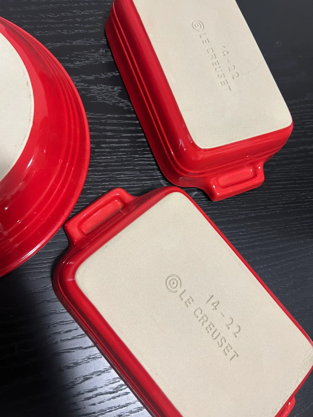 Le Creuset new red casserole dish set -  value of 195$+tax image indicator(5)